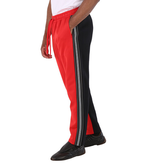 Burberry Men's Bright Red Enton Track Pants, Size Small