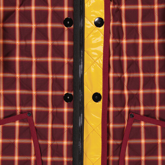 Burberry Men's Burgundy Check Reversible Quilted Jacket