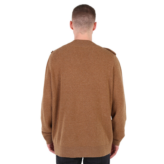 Burberry Men's Double-breasted V-neck Jumper, Size Medium 8045465