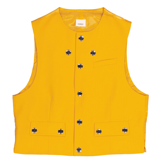 Burberry Men's Marigold Wool Waistcoat - 546x546 Image #4