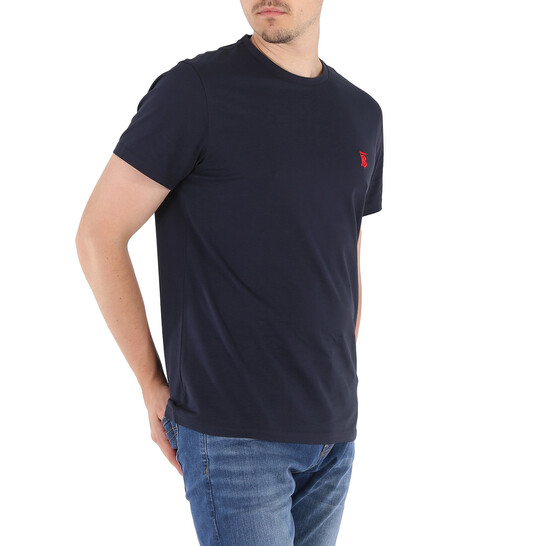 Burberry Navy Embroidered Logo T-shirt, Size Large 8014022