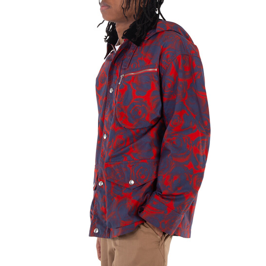 Burberry 花柄 ジャケット Burberry Men's Pillar Rose Print Field Jacket, Size Large