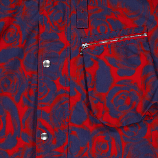 Burberry Men's Pillar Rose Print Field Jacket, Size Large