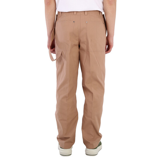 Burberry Men's Strap Detail Cotton Trousers, Brand Size 48