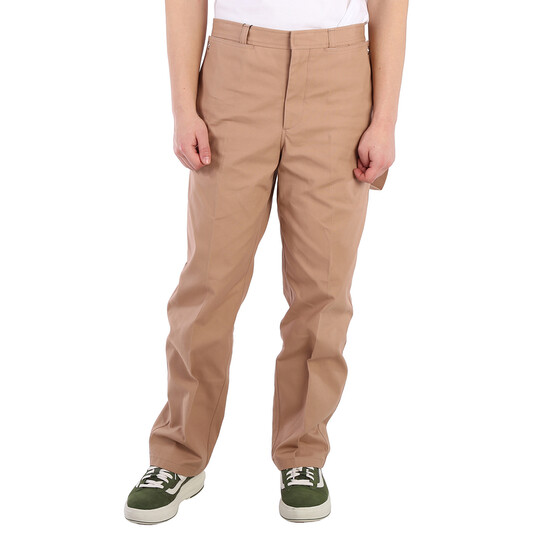 Burberry Men's Strap Detail Cotton Trousers, Brand Size 48