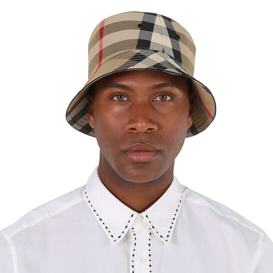Burberry Men's Vintage Check Bucket Hat, Size Medium 8050065