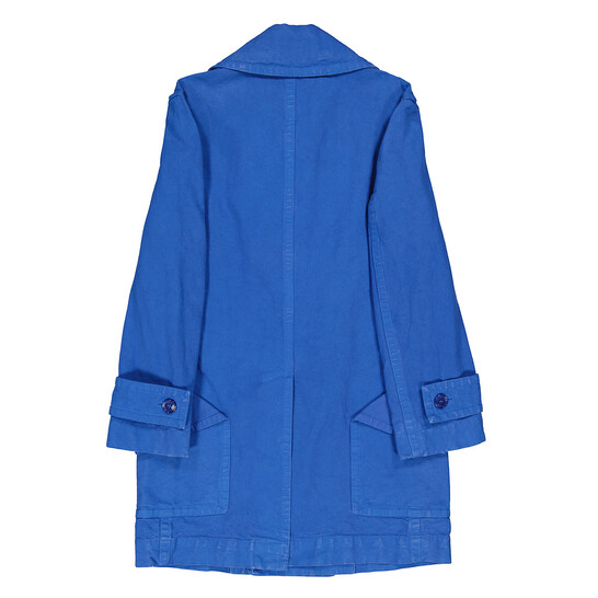 Burberry Men's Warm Royal Blue Double-Breasted Cotton