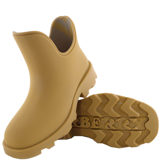 Burberry Men's Water-Resistant Pebbled Rubber Rainboots