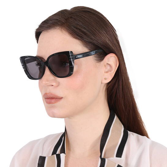 Burberry Meryl Polarized Dark Grey Butterfly Ladies