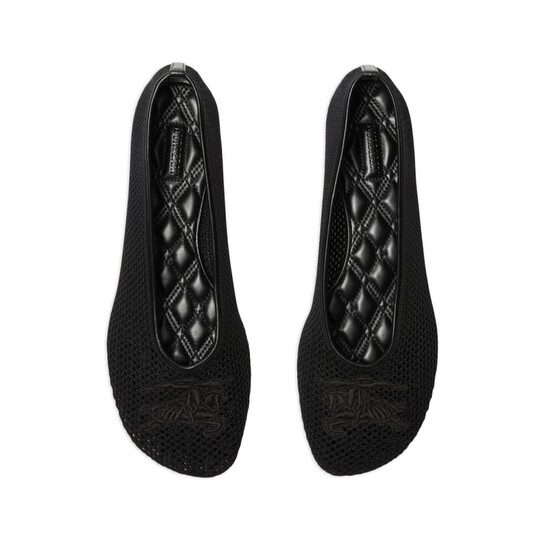 サンダル・ミュール Burberry Embroidered fabric ballerinas (8106155 B9368) Burberry Embroidered fabric ballerinas (8106155 B9368