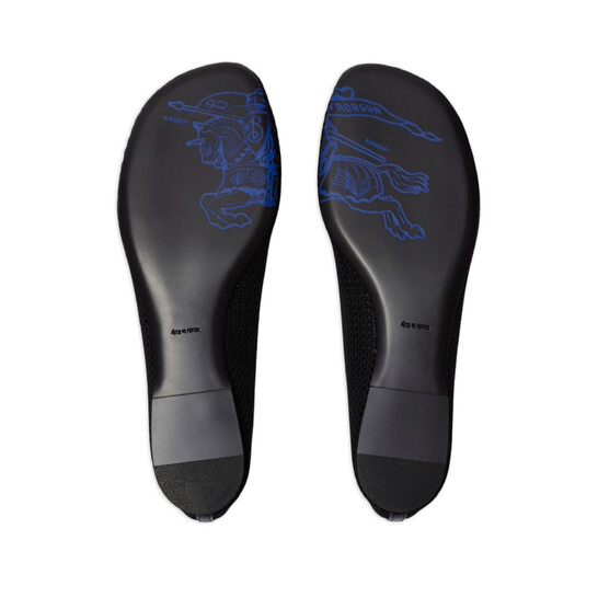 Burberry Mesh Detailed Slip-On Ballerina Flats, Brand Size 39 (US