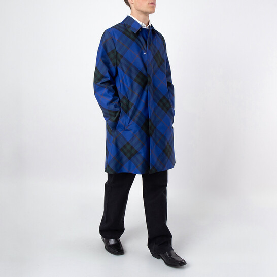 Burberry Mid Length Check Car Coat, Brand Size 50 ( US Size