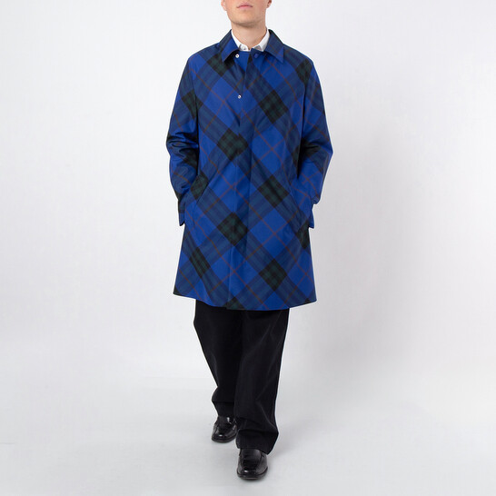 Burberry Mid Length Check Car Coat, Brand Size 50 ( US Size 40