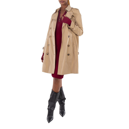 Burberry Mid-length Chelsea Heritage Trench Coat In Honey