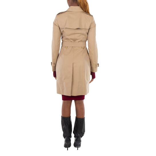 Burberry Mid-length Chelsea Heritage Trench Coat In Honey