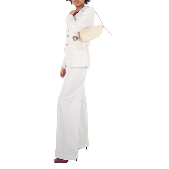 【関税&送料込】Burberry White Leather Shield Lock Shoulder Burberry Mini Shield Leather Sling Bag 8075852 5045704677221