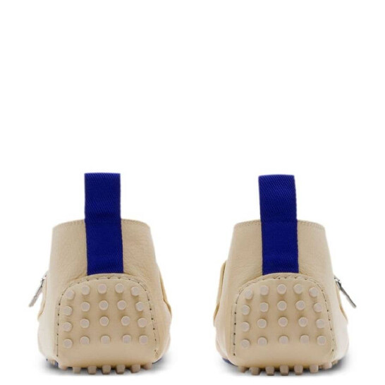 Burberry Motor High Zipped Leather Loafers, Brand Size 41.5
