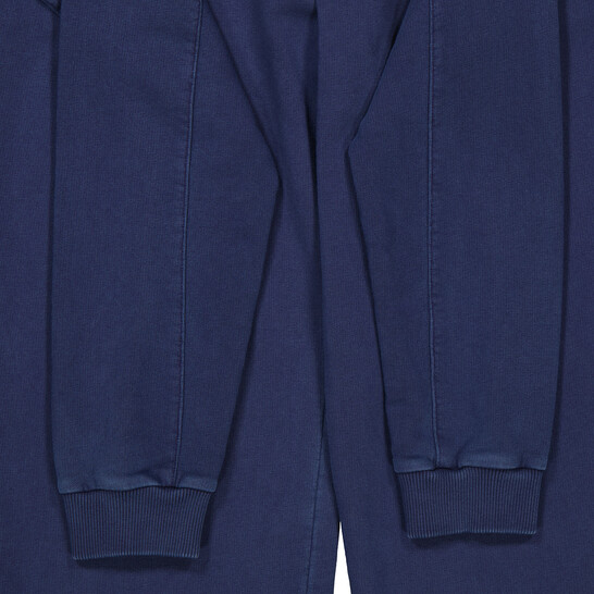 Burberry Muted Navy Reconstructed Tailored Cotton Trousers, Brand