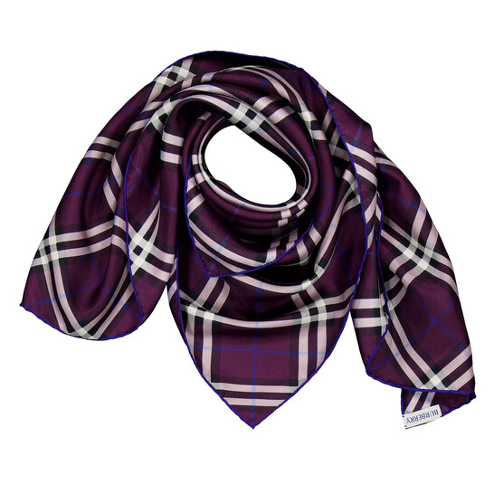 Burberry Nova Check Silk Scarf 8090758 5045706560644 - Jomashop
