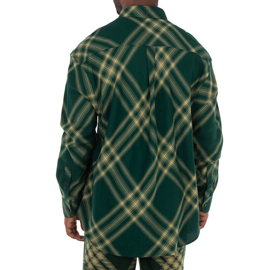 Burberry Ombre Check EKD Wool Shirt, Size XX-Large 8082500