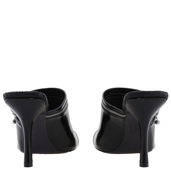 サンダル・ミュール Burberry Peep Shiny Leather Sandals Burberry Women's Peep High Heel Slide Sandals | Bloomingdale's