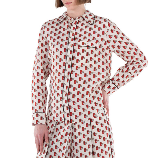 Tシャツ・カットソー Burberry FW24 Embroidered poplin shirt (8095336 C1205) Embroidered poplin shirt – G&B