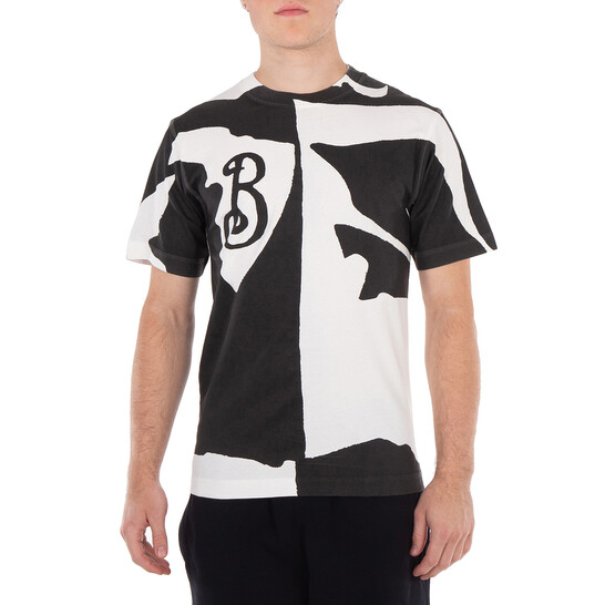 Burberry Printed Organic Cotton T-Shirt, Size Medium 8093479