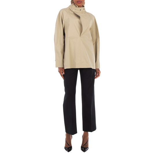 【関税込み】Burberry グレー コットン ナイロン トラウザーズ Burberry Cotton Gabardine Double-Breasted Trench Coat | Saks