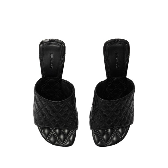 Burberry Quilted Slip-On Lambskin Mules, Brand Size 39 (US