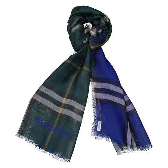 Burberry Reversible Check Wool Silk Scarf 8084653