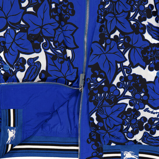 Burberry Reversible Ivy Print Bomber Jacket, Size Medium 8090009