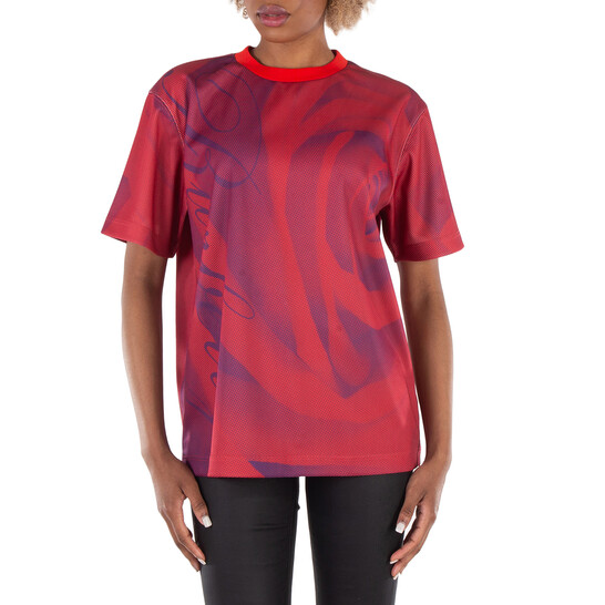 Burberry Rose Graphic And Logo Print T-Shirt, Size Small
