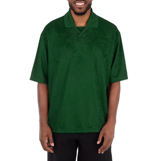 Burberry Rose Jacquard Polo Shirt, Size Large 8081289 Clothing