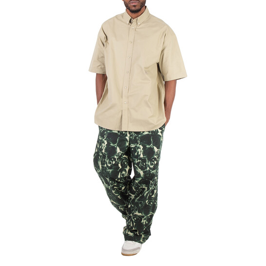 Burberry Rose Waxed Cotton Trousers, Size Large 8081933 - Clothing