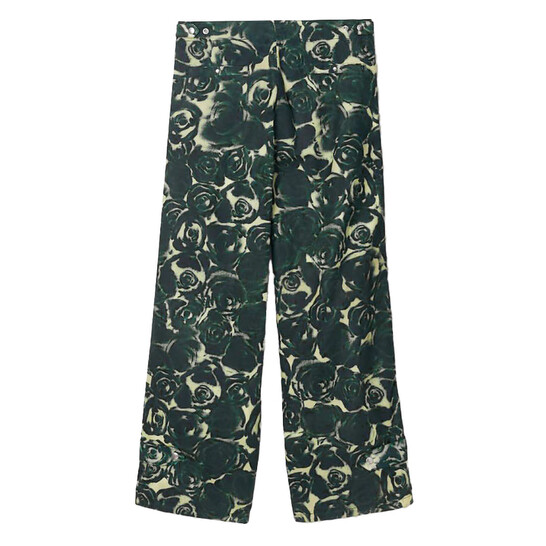 Burberry Rose Waxed Cotton Trousers, Size Large 8081933 - Clothing