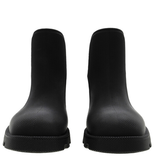 ショートブーツ・ブーティ Burberry STIVALETTO MARSH IN GOMMA Burberry Marsh Round-toe Slip-on Ankle Boots | ShopSimon