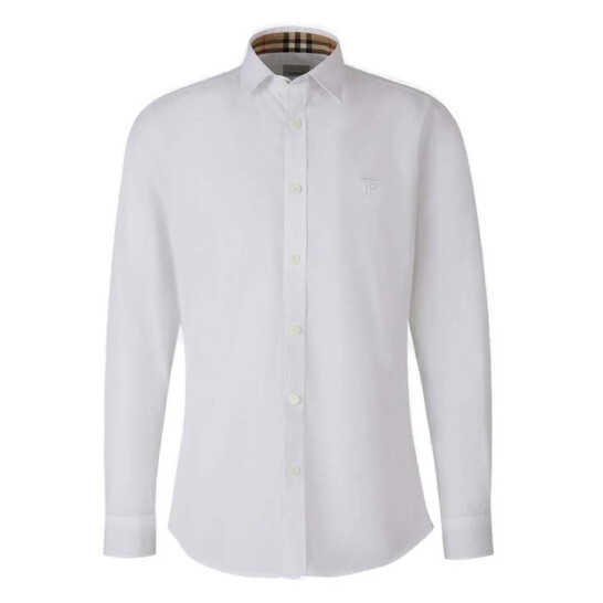 Burberry Sherwood Cotton Shirt In White, Size X-Small