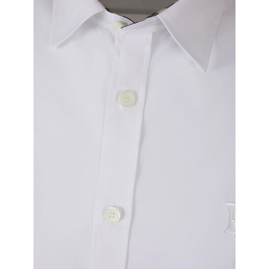 Burberry Sherwood Cotton Shirt In White, Size X-Small