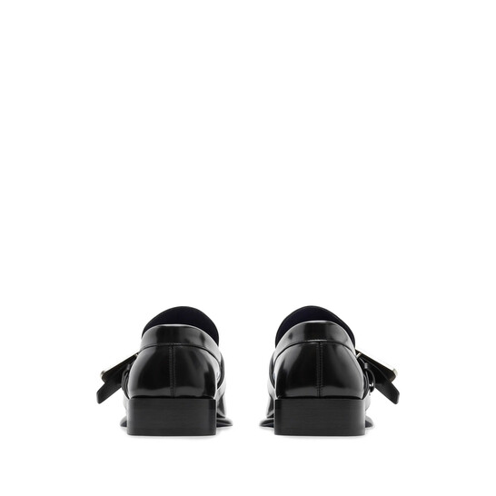 Burberry Shield Leather Loafers, Brand Size 38 ( US Size 8