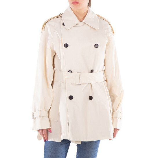 Burberry Short Belted Trench Coat, Brand Size 8 (US Size 6