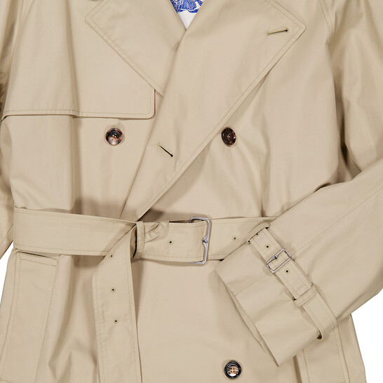 Burberry Short Castleford Trench Coat, Brand Size 46 (US