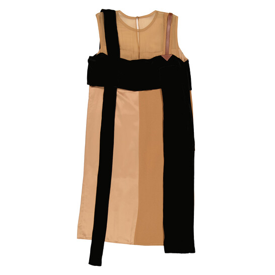 Burberry Silk And Velvet Strap Detail Dress, Brand Size 2