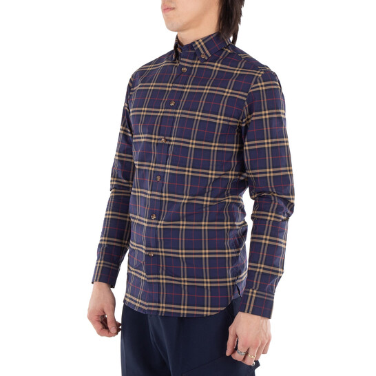 Burberry Simpson Slim Fit Check Stretch Cotton Shirt, Size X