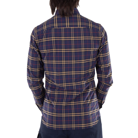 BURBERRY　sizuku Burberry Simpson Slim Fit Check Stretch Cotton Shirt, Size X
