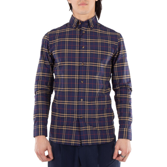 Burberry Simpson Slim Fit Check Stretch Cotton Shirt, Size X