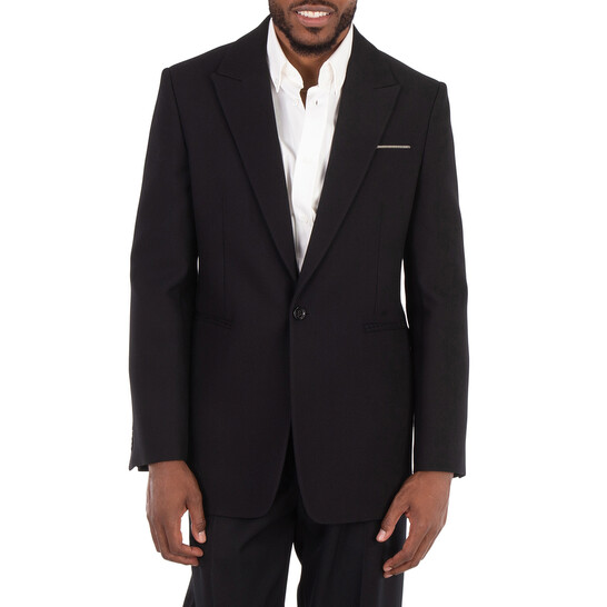 Burberry Single-Breasted Wool Tailored Jacket, Brand Size 50 ( US