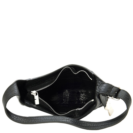 【関税&送料込】Burberry Black Leather Small Chess Shoulder Burberry Small Chess Leather Shoulder Bag 8080955