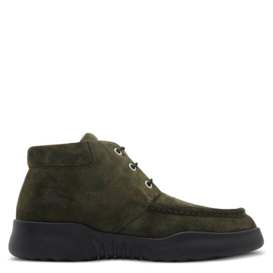 Burberry Square-Toe Suede Log Boots, Brand Size 40 ( US Size