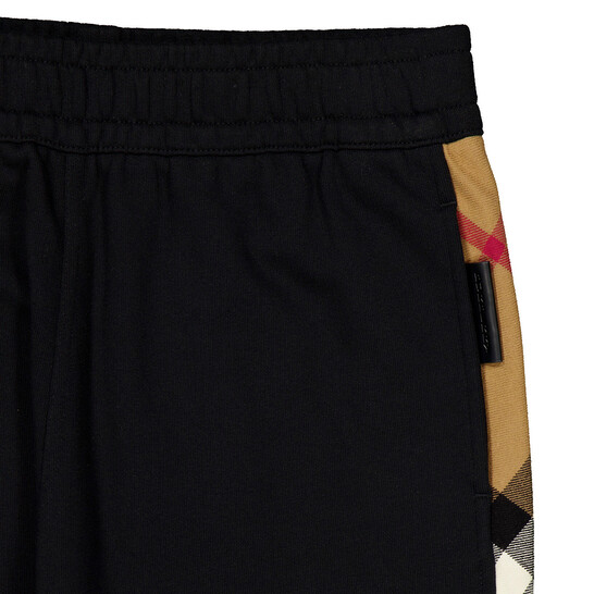 Burberry Stephan Check Trim Cotton Joggers, Size Large 8046056