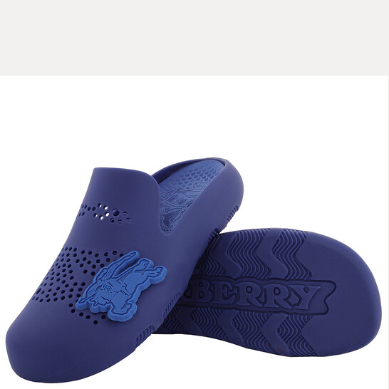 Burberry Stingray Perforated Rubber Slides, Brand Size 41